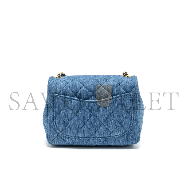CHANEL MASTER MINI DENIM FLAP BAG AS1786 (18*13*7cm)
